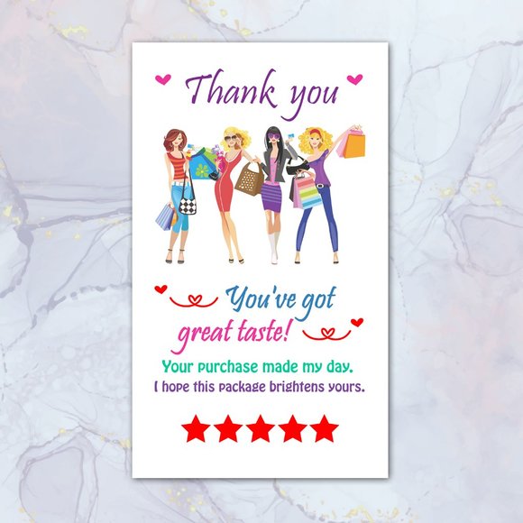 ♥️ 5x25 / 50 Thank You Cards - Picture 2 of 6